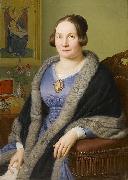 Franz Ittenbach Portrait of Margarete von Soist. Signed and dated Sweden oil painting artist
